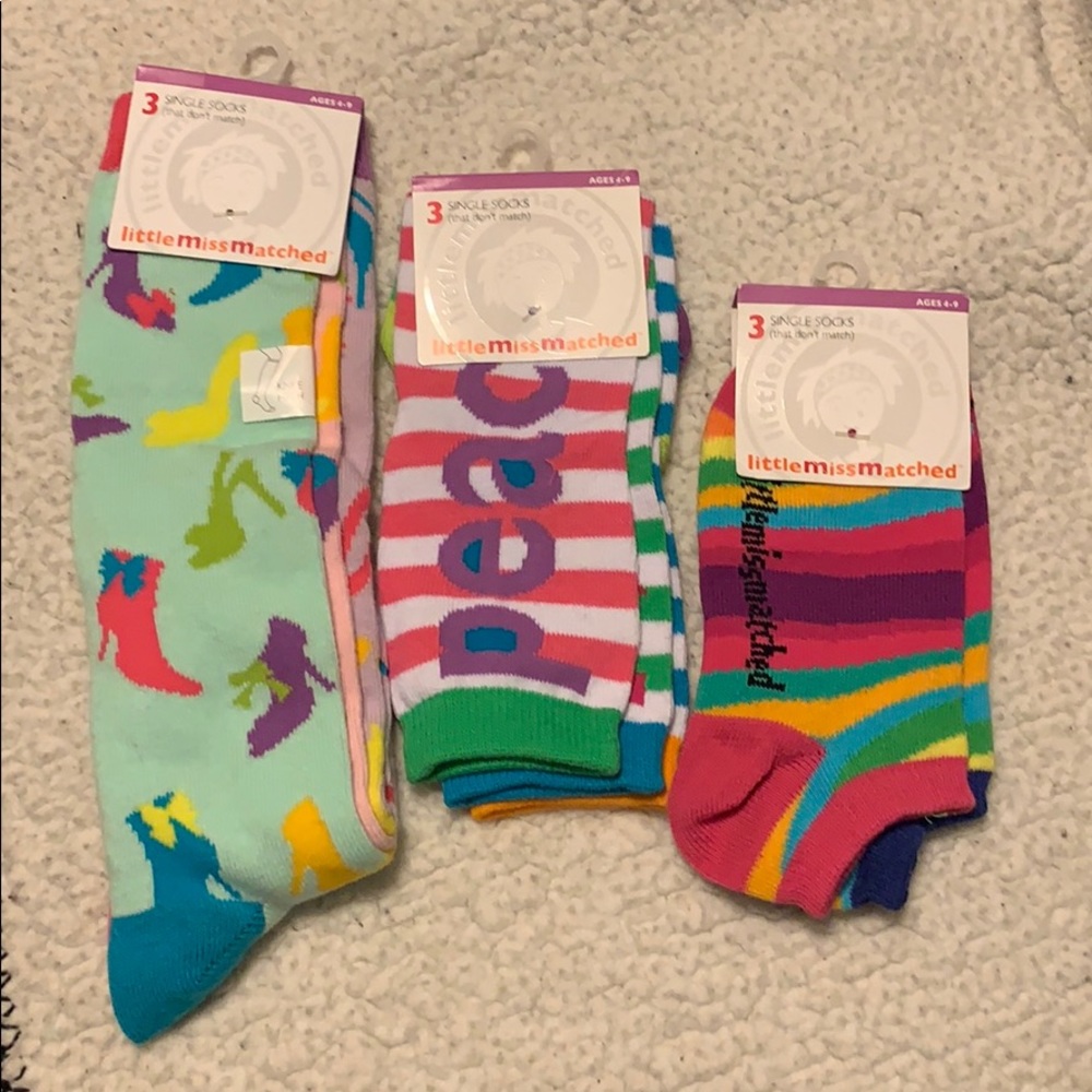New LittleMissMatched bundle (9 single socks)